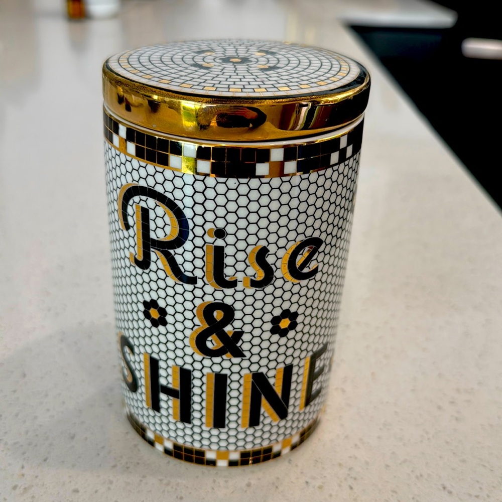 Anthropology Bistro canister rise and shine